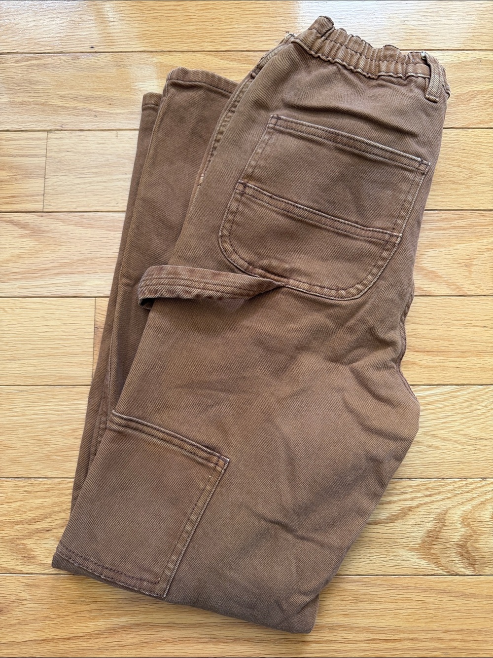 Women's Brown Straight-Leg Carpenter Utility Pants, Rudy Jude style